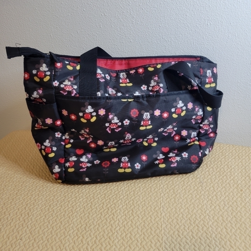 Disney mickey/minnie black red baby diaper bag